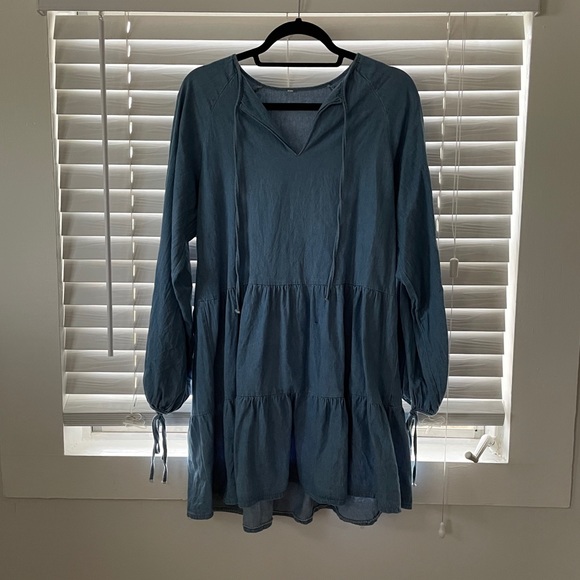 Chambray denim sun dress - Picture 1 of 3